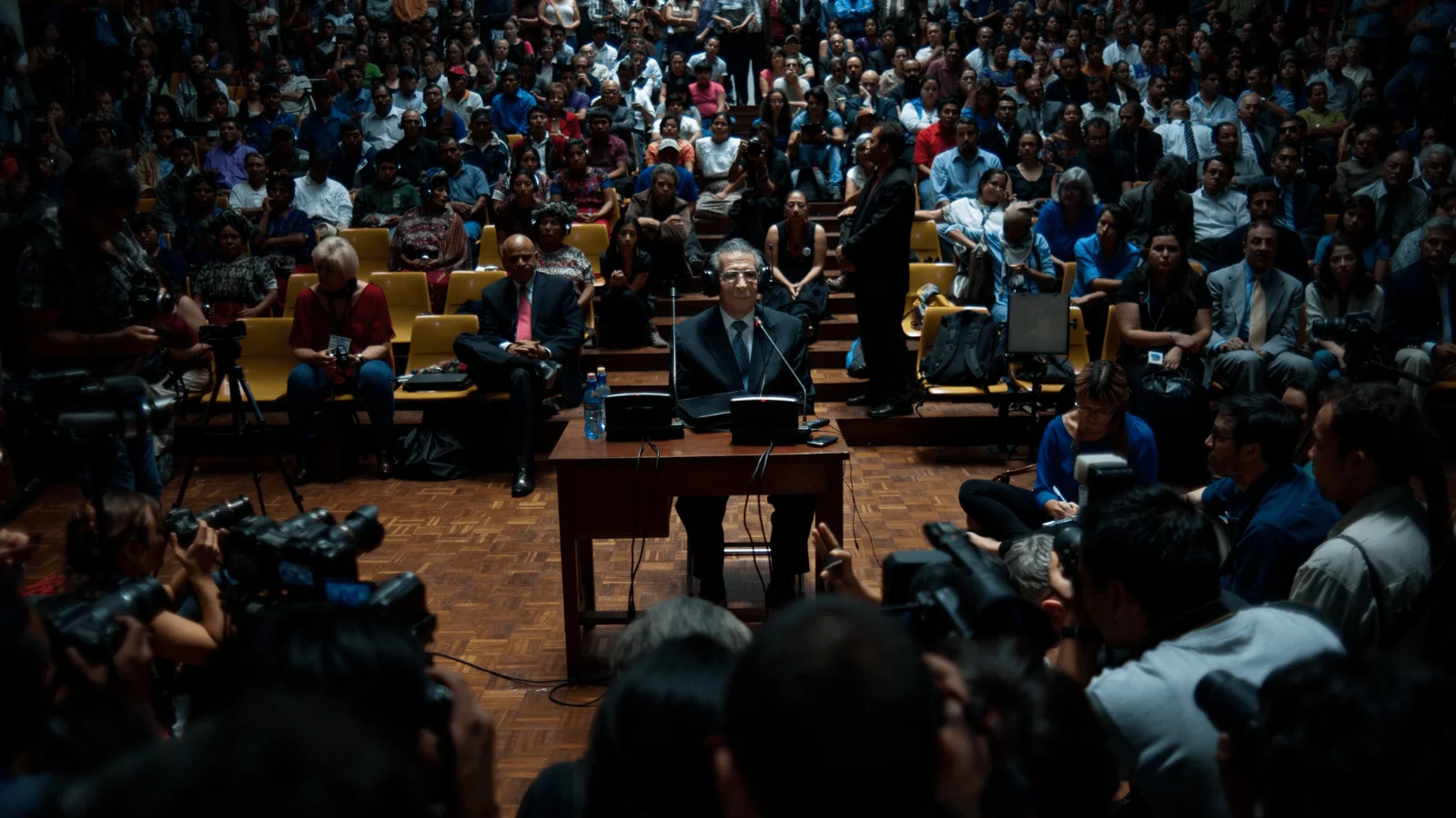 El Exdictador Efraín Ríos Montt declara durante su juicio por genocidio y crímenes de lesa humanidad.